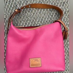 Dooney & Bourke Pink Pebble Leather Shoulder Bag NEW